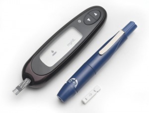 insulin pen and a glucometer 